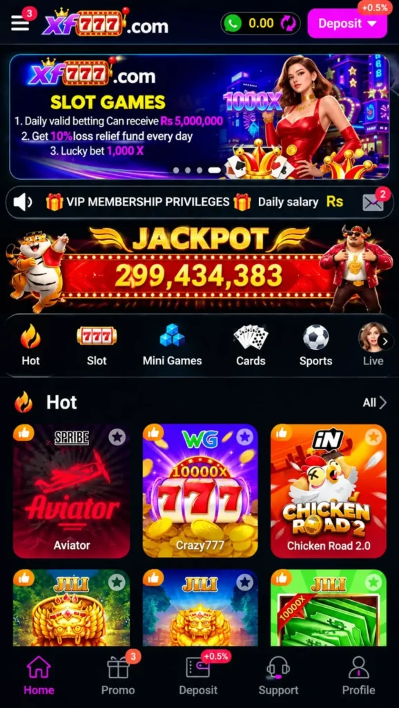 Xf777 app papolar games image